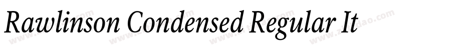 Rawlinson Condensed Regular Italic字体转换